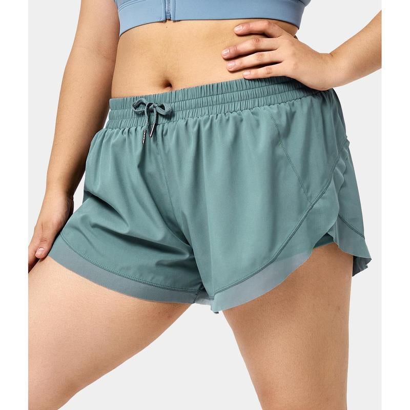 Low Rise Drawstring Fitness Shorts